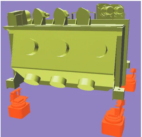 Figure 5: Automatic constraints recognition of twocomponents with 872 and 275 surfaces.