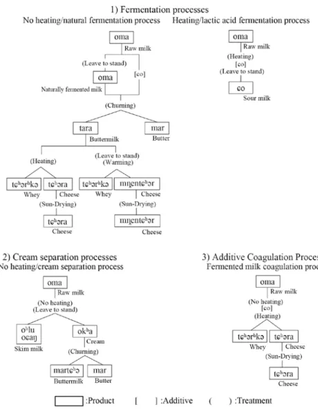 Fig. 6. Milk processing system of Amdo Tibetan pastoralists before the 1980s. -before the introduction of the cream separator