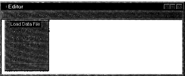 Figure  1 A sample  Java  menu  bar  and pull-down  File  menu. 
