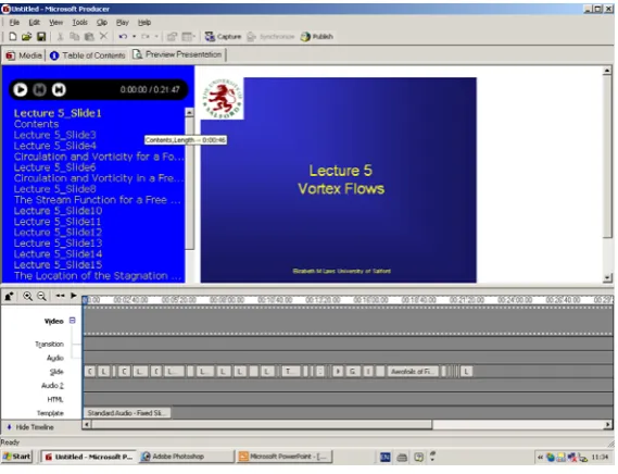 Figure 10: Importing PowerPoint with Embedded Sound to Ms Producer   