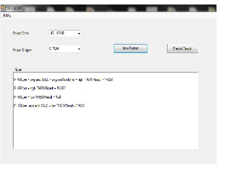 FIGURE 3 CLIENT SCREEN USED BY THE FACULTY TO VIEW 