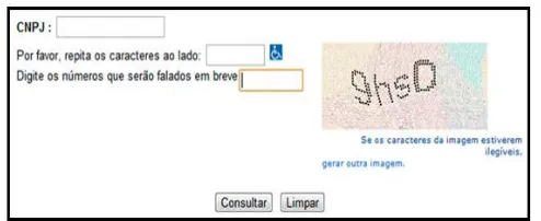 Figure 2.The CAPTCHA interface provided by Agency 