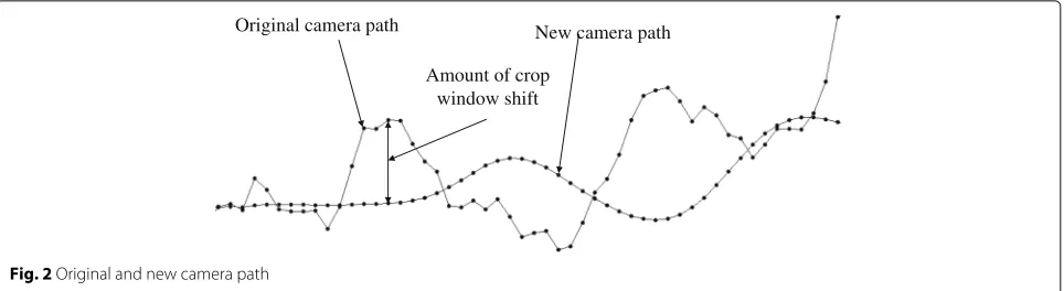 Fig. 2 Original and new camera path