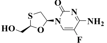 Figure 1 Chemical structure of emtricitabine 