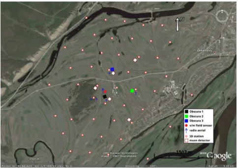 Figure 1. The map of the Yakutsk array.