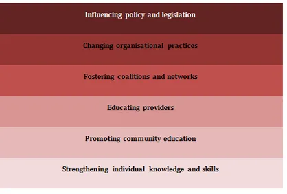 Figure 2.4 The spectrum of prevention (Cohen and Swift, 1999). 