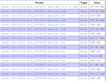 Figure 9. Results shown by a Hadoop Web interface program during  grayscale video image creation using MapReduce 