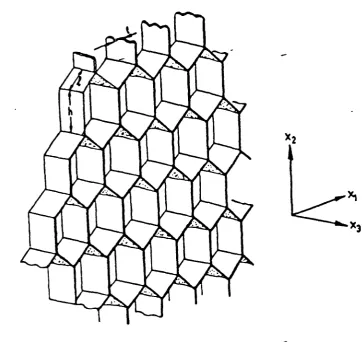 Figure 1.2 A honeycomb with hexagonal cells. The in-plane