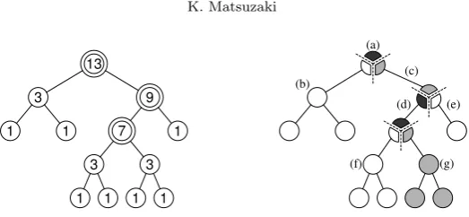 Fig. 3.1.the doubly-lined circles. The number in each node denotes the number of nodes in the subtree