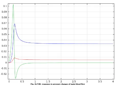 Fig. 26.Villi  responses to pressure changes of main blood flow 