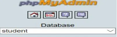 Figure 2:  Show the Database in the search engine  