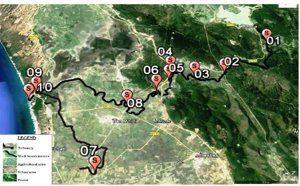 Table 01: location of the studied stations at Oued Bounamoussa   