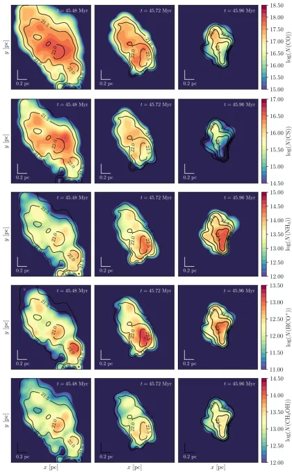Fig. 7. Same as Fig. 3 but for cloud B.
