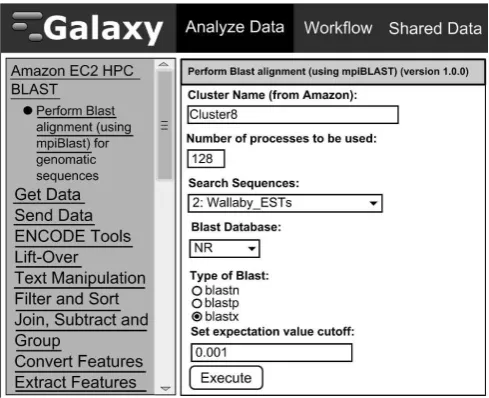 Fig. 3.2. HPCaaS Galaxy Deployment Interface