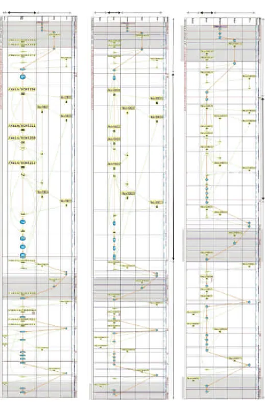 Fig. 3. Representation proposed for Revision Trees (three different situations depending on the  interaction are shown)