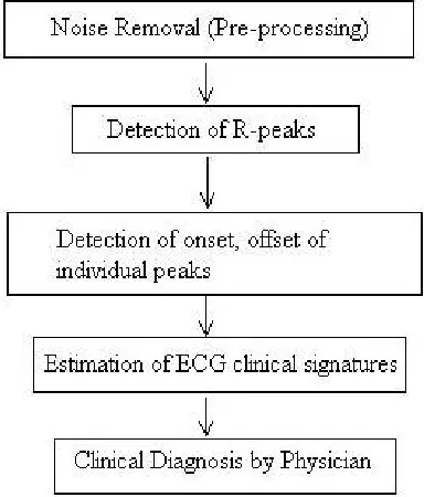 Figure 2. A Typical one-cycle ECG tracing 