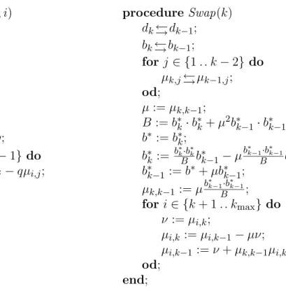 Figure 2: Algorithms Reduce and Swap