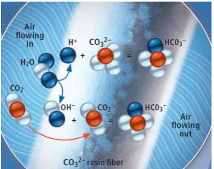 Figure 3.  Chemical capture process (Source: Kevin Hand, Courtesy of Columbia University, 2010) 