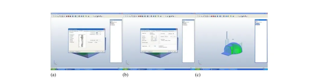 Fig. 4. (a) Handy panel showing coordinates; (b) setting the origin on the working piece with handy panel; (c) CNC milling machine before millingoperation