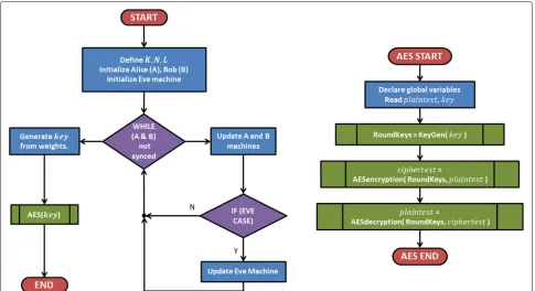 Fig. 3 Virtual model flowchart. The flowchart described how the performance metrics and security evaluation is performed on the cryptosystem