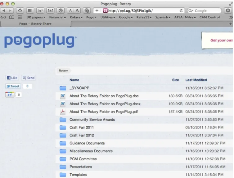 Figure 1: The Rotary Folder on the RCNR Shared Disk Drive (on Nov 17, 2011)
