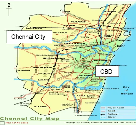 Figure 6. Chennai is the fourth most populous metropolitan The area selected for study is Chennai city as shown in and parts of Thiruvallur and Kanchipuram districts