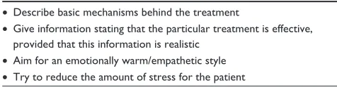 Table 1 Summary of central principles for using placebo as an additive effect in clinical practice