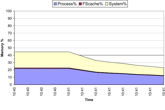 Fig. 4.1. Lpar utilization during disk writing.