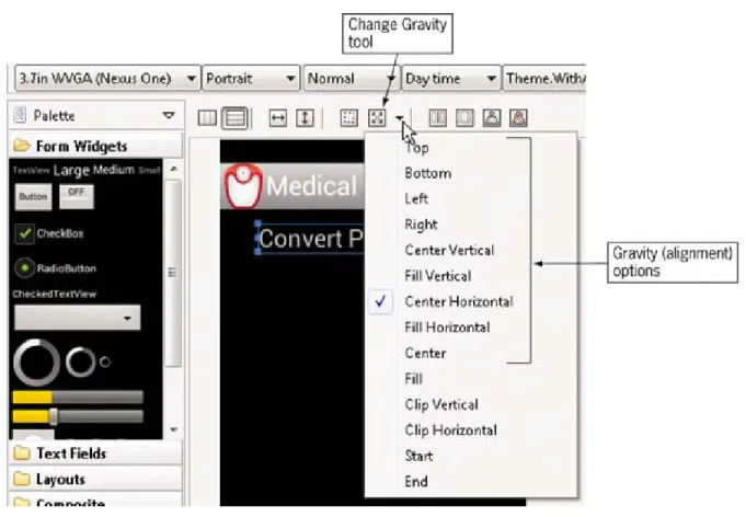 Figure 4-9 Change Gravity tool 