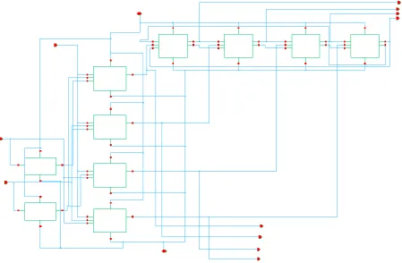 Figure 4. The schematic circuit of conventional Johnson counter 