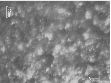 Figure 7. The EDMed surface of plain LM24 aluminum alloy at current of 4.5A.  