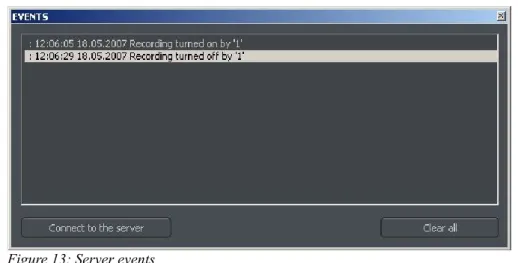 Figure 13: Server events 