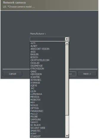 Figure 6 The list of installed IP cameras. To add camera click Add  button 