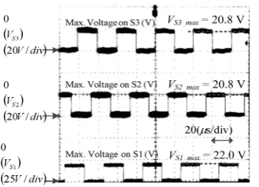 Figure 10 shows the results of the boost inverter system which the output of the boost inverter systemis boosted in sinusoidal waveform as expected.