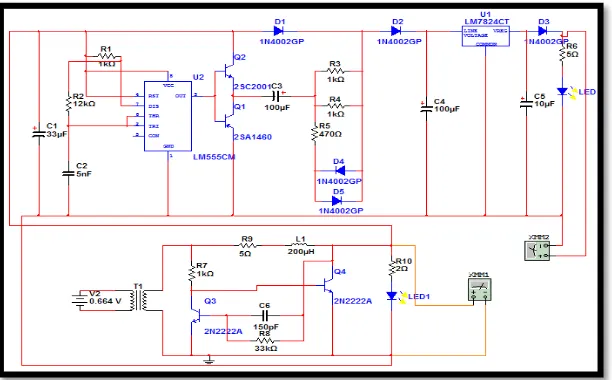 Figure 7: Voltage booster and battery charger circuit 