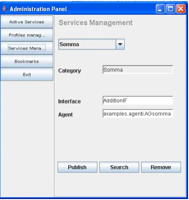 Fig. 6.2. The administration panel