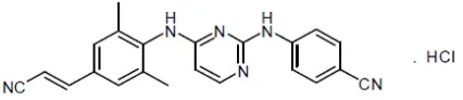 Fig 1: Showing the structure of Rilpivirine hydrochloride