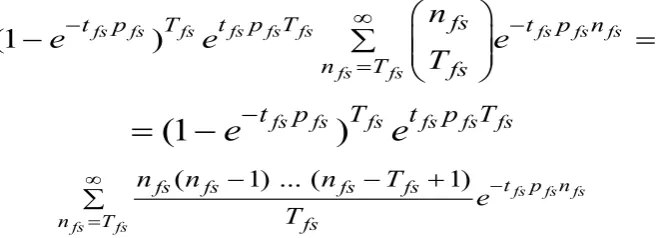 Figure 1.  The empirical dependence of the failure distribution 