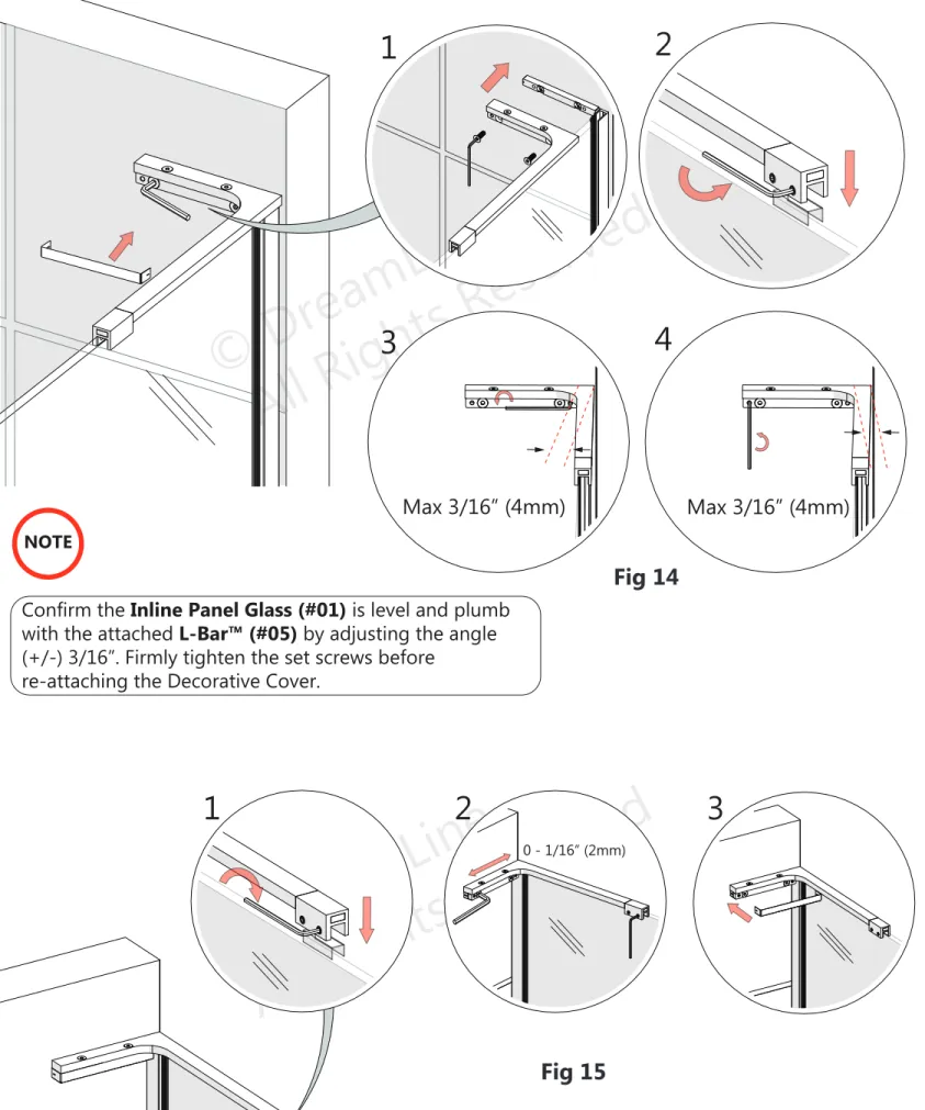 Fig 15 Fig 14123412 3Max 3/16” (4mm) Max 3/16” (4mm)NOTE