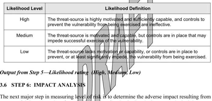 Table 3-4.  Likelihood Definitions 