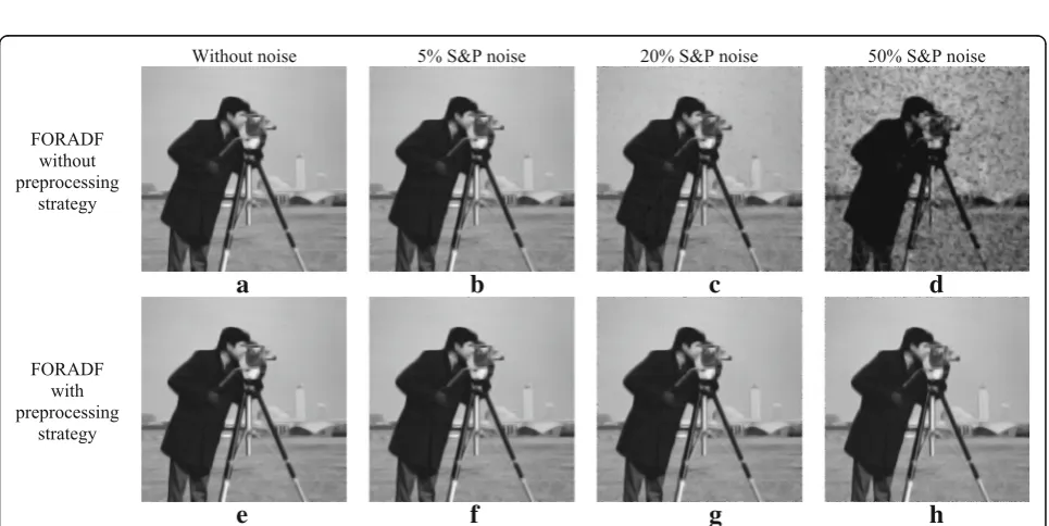 Fig. 7 Performance of FORADF (dλ = 1, n = 10) with and without preprocessing strategy