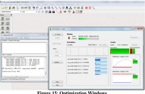 Figure 15: Optimization Windows 