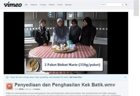 Figure 4. Video on Vimeo online video sharing 