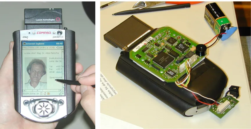 Fig. 3.1. Combining of WLAN and RFID Capabilities in a Commercial PDA