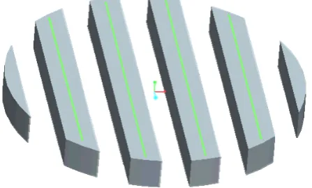 Figure 4. Laser scans along the centreline of each strut. 