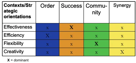 Table 5. The strategy matrix. 
