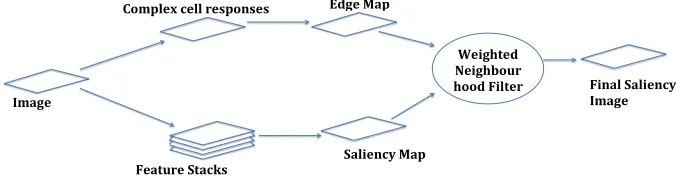 Fig. 1. Overview of our texture-based saliency method. First, the input image is pro-cessed using a bank of Gabor ﬁlters