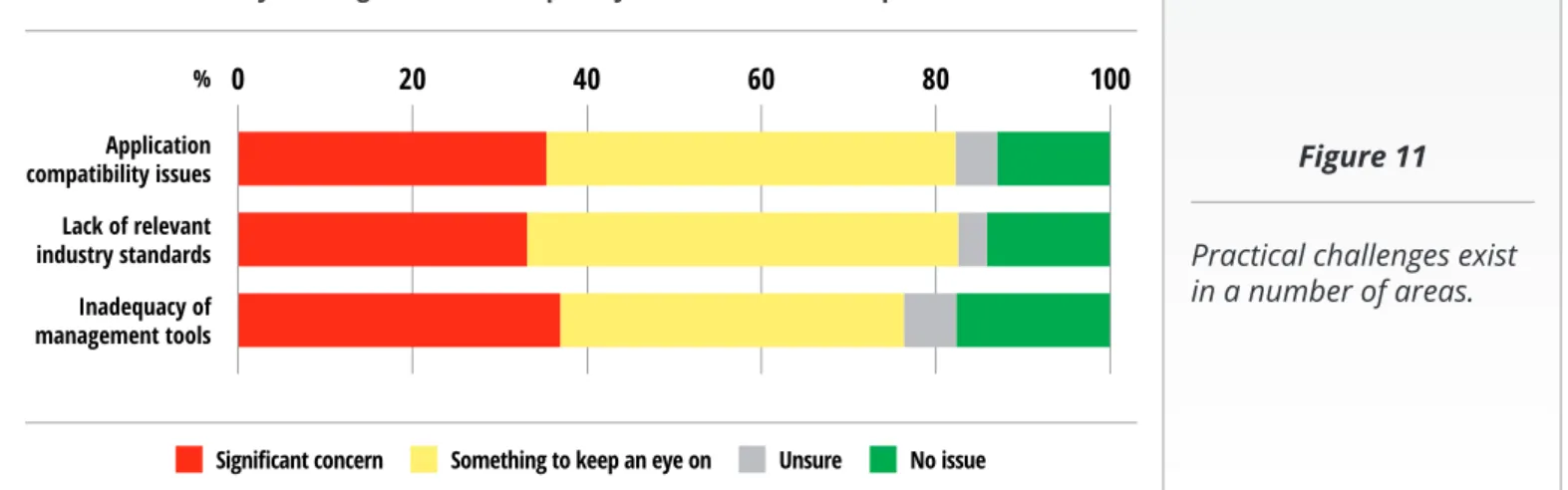 Figure 11  Practical challenges exist  in a number of areas.