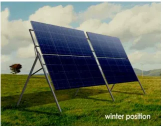 Figure 1.3: An Adjustable Tilt Ground Mounted Solar PV Frame 