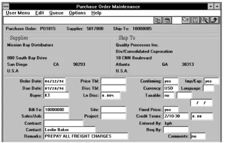 Fig. 2.2 Purchase Order  Maintenance (5.7)